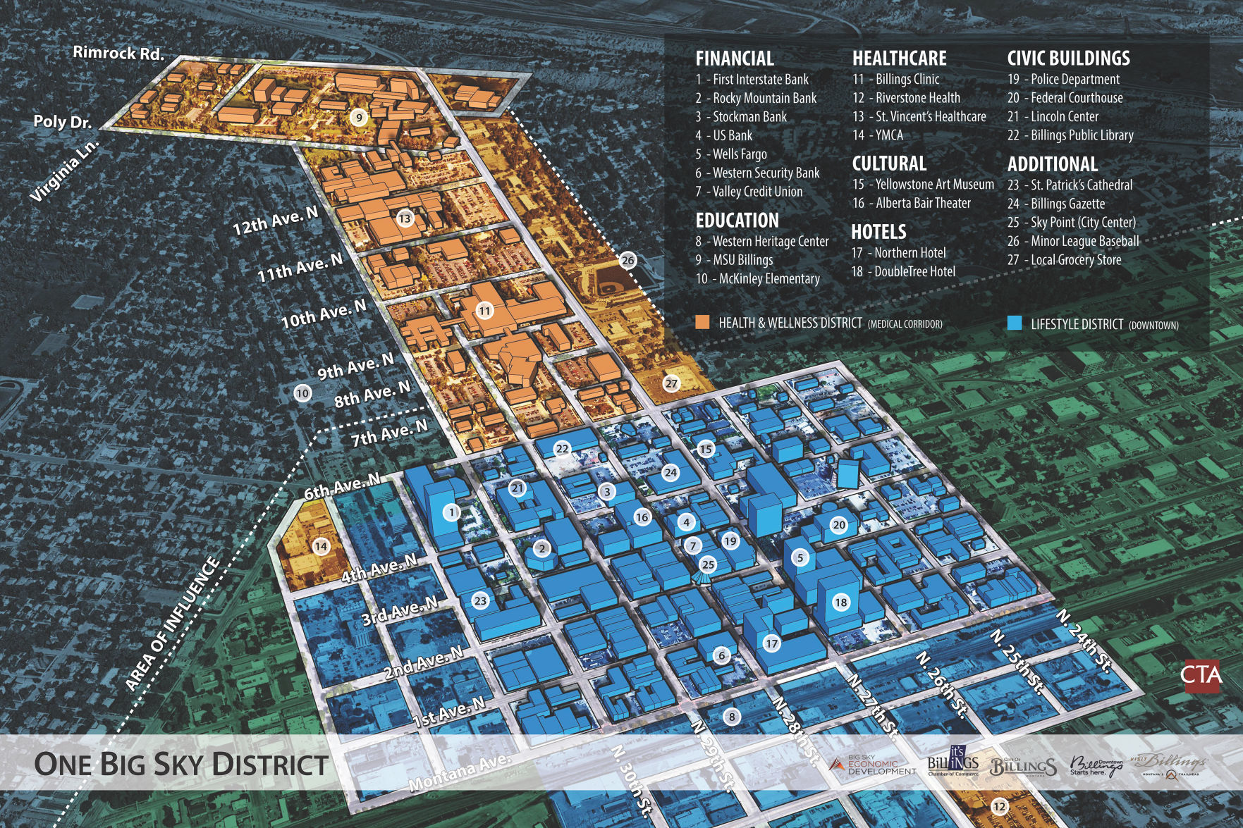 One Big Sky District Map — July 2018 revision